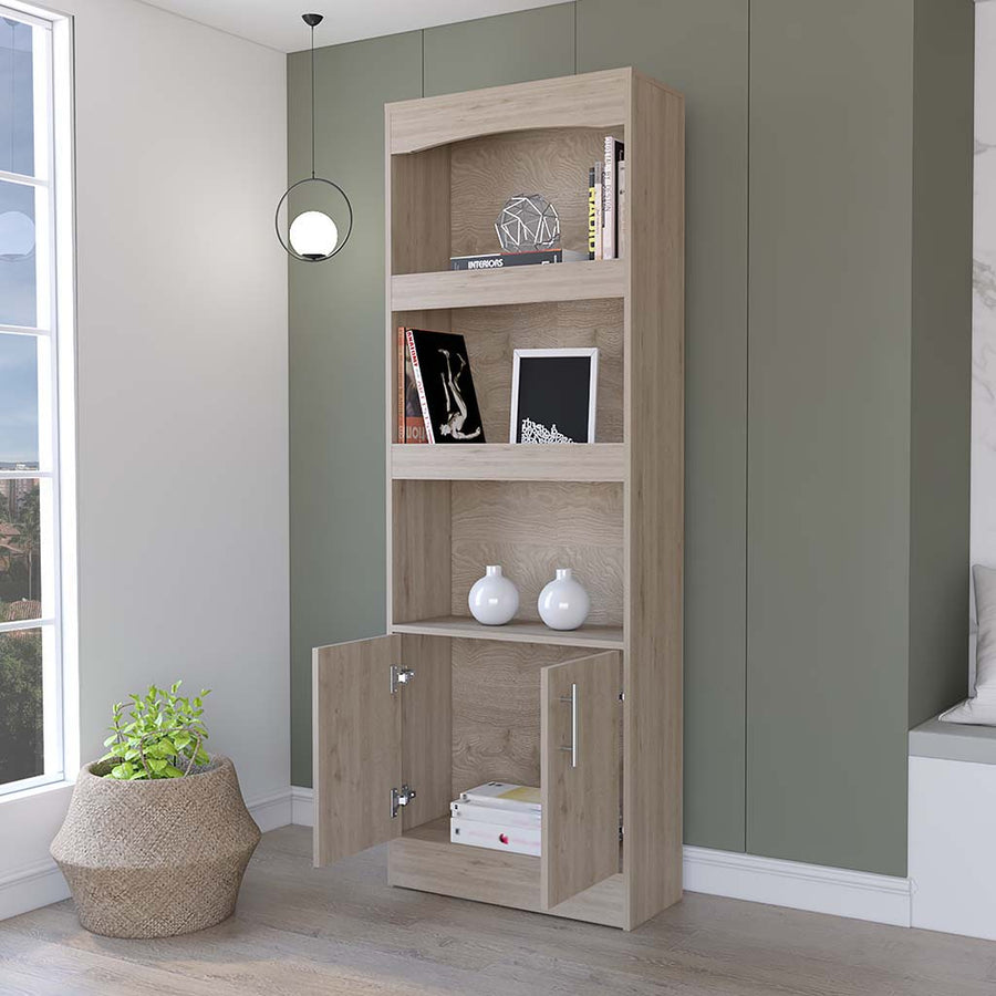 Durango 3-Shelf Double Door Bookcase - Beige