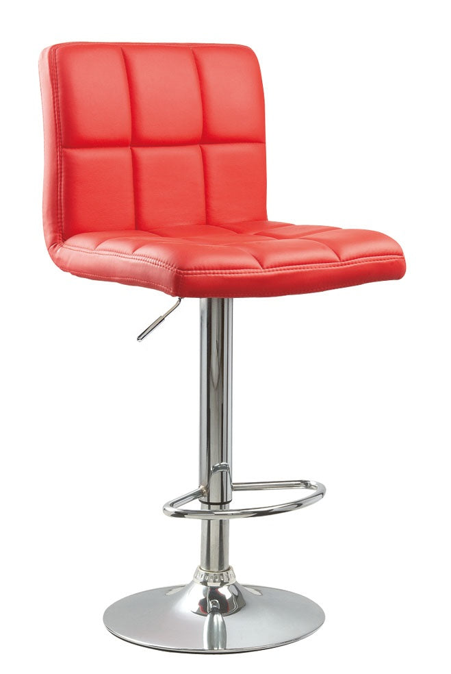 Parker Faux Leather Swivel Bar Stools (Set of 2) Red