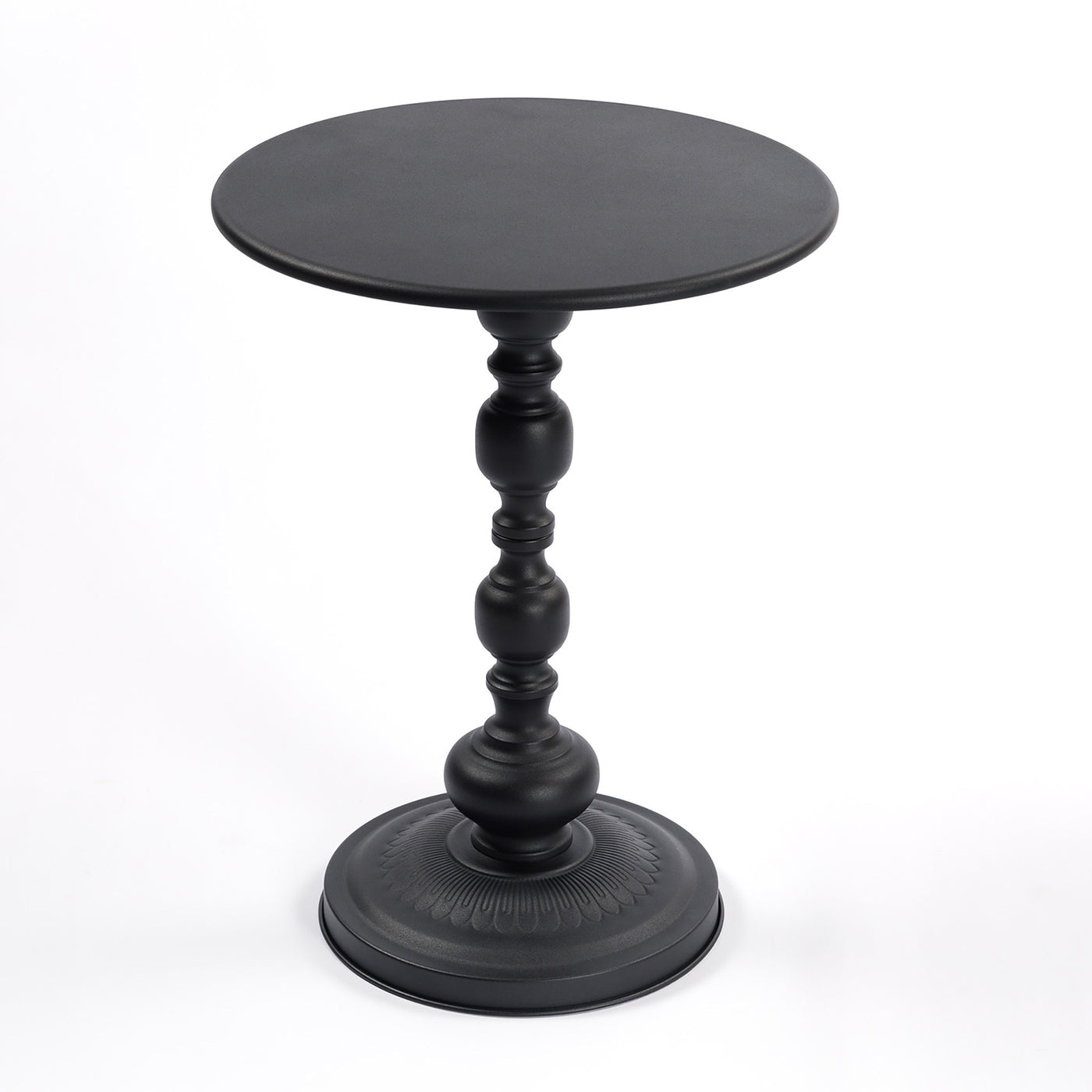 Vesper Vintage Metal Accent Table – Black