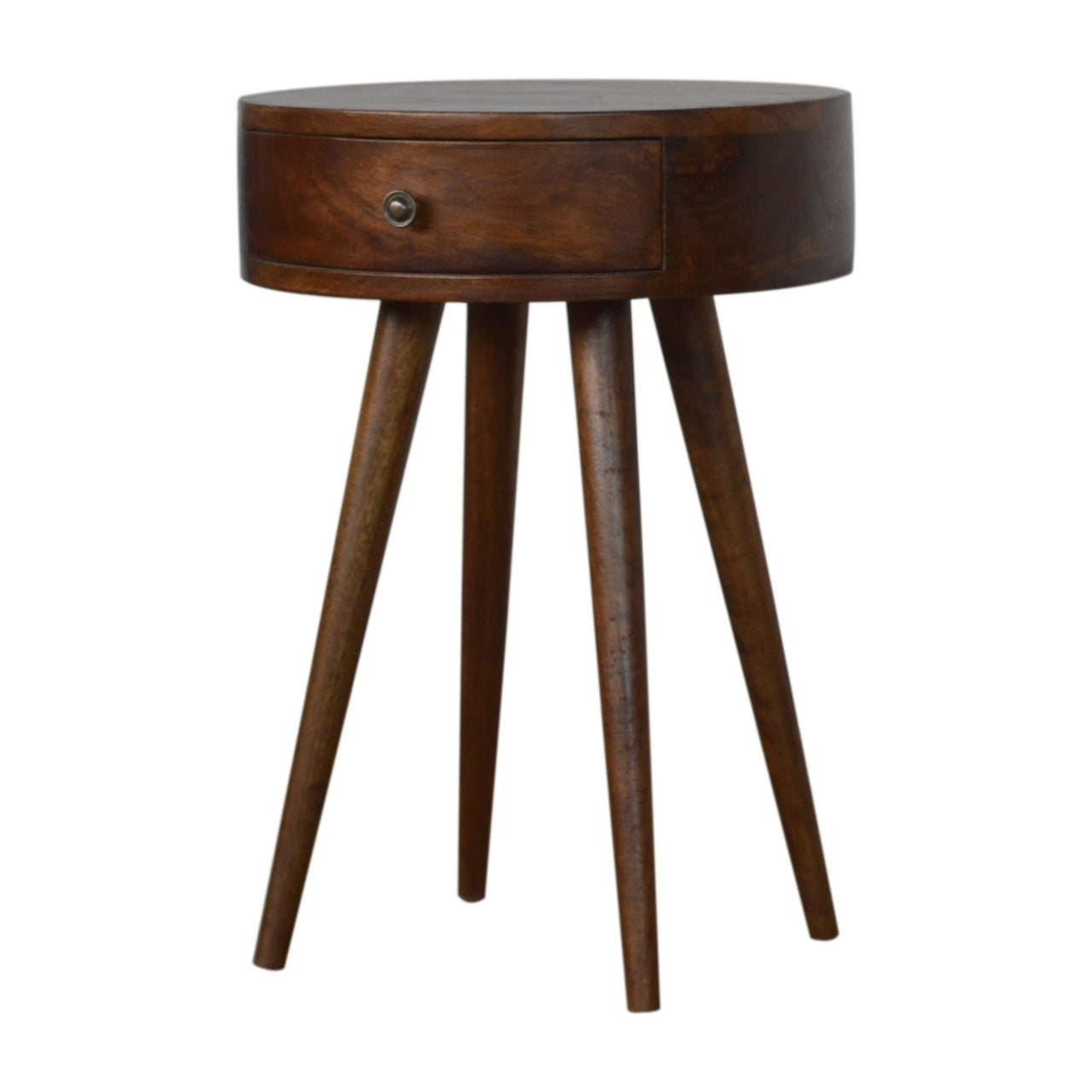 Faye Nordic Chestnut Circular Nightstand