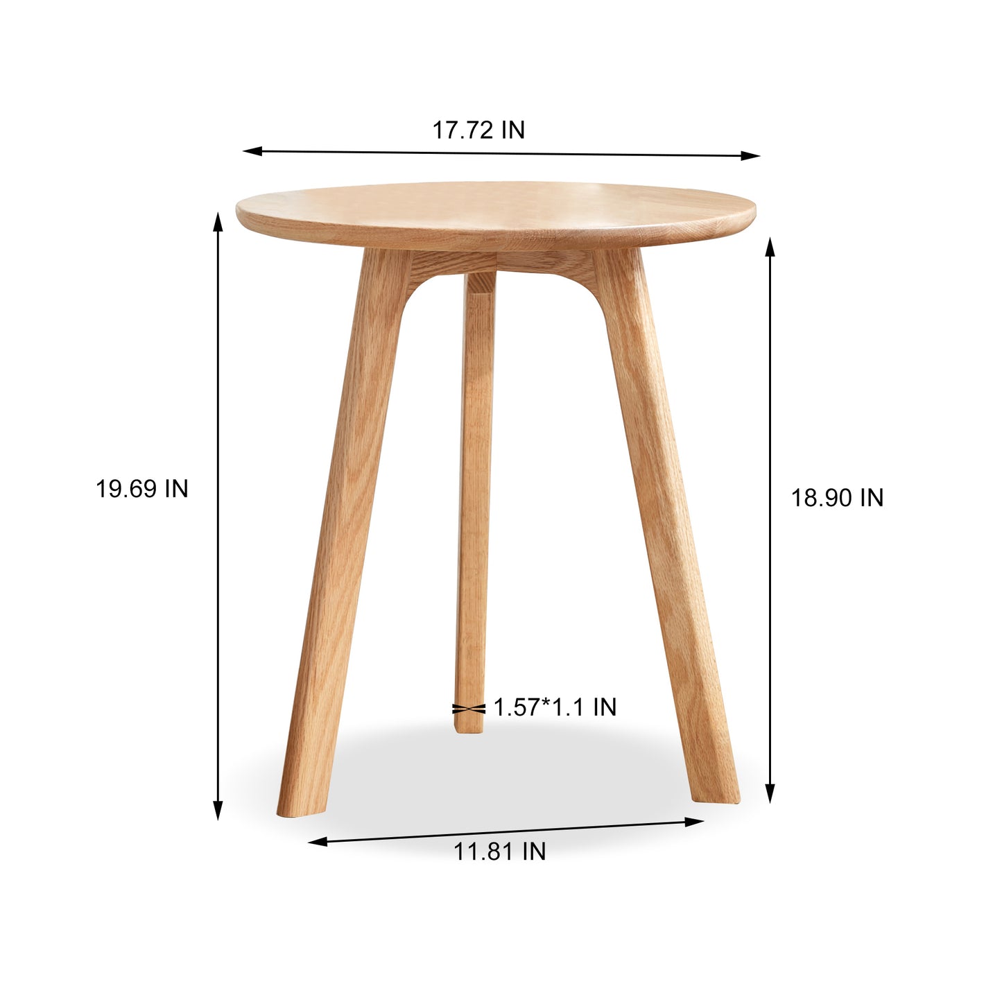 Yeswood Solid Wood End Table