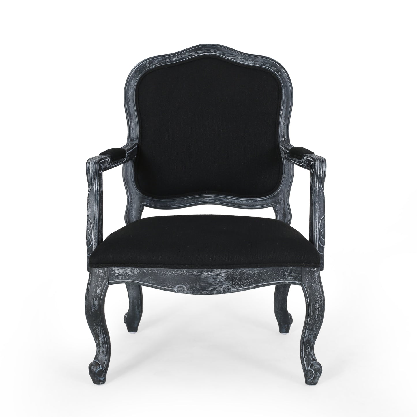 Larkin Traditional Dining Arm Chairs (Set of 2) Black