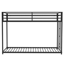 Adam Low Profile Metal Twin over Twin Bunk Bed , Black