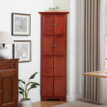 Carleton 72" 4-Tier Corner Cabinet, Cherry