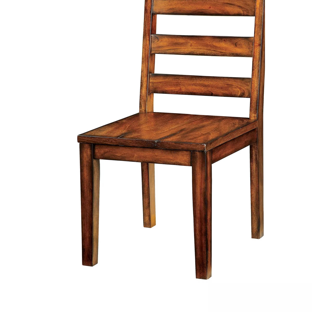 Amelia Solid Wood Slat Back Chair in Tobacco Finish (Set of 2)