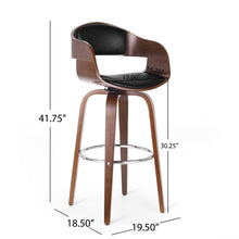 Mixon Mid-Century Modern 30" Barstool in Walnut