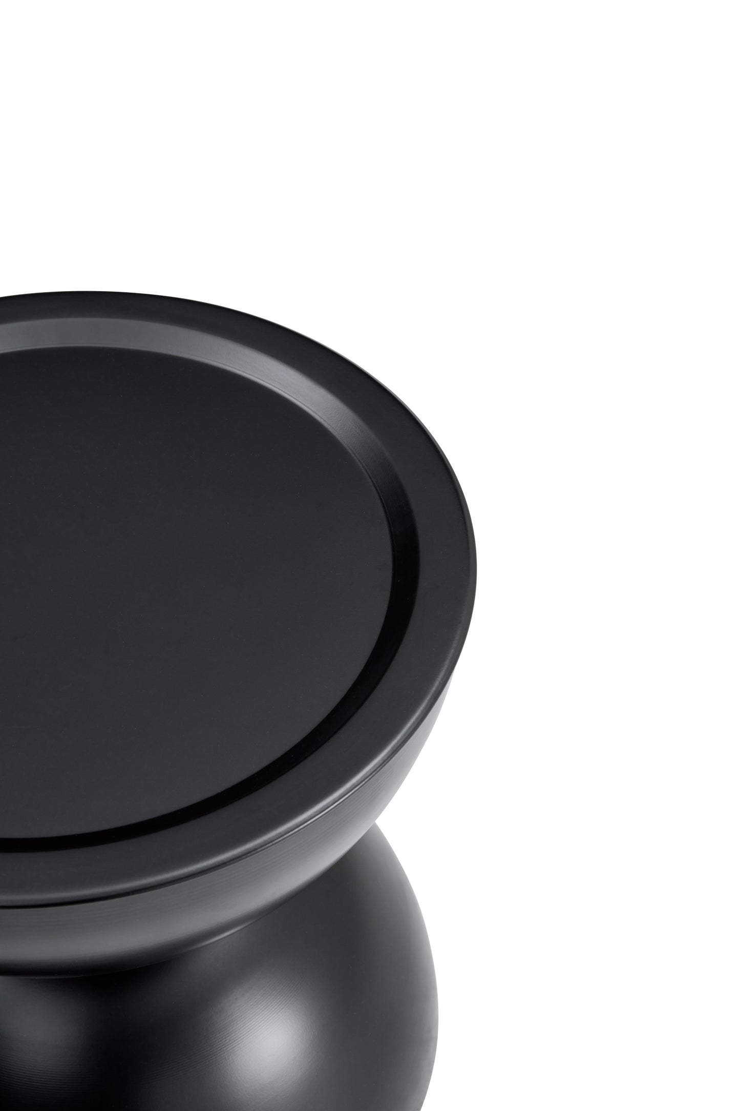 Judson Modern Round Coffee Table with Removable Top, Black