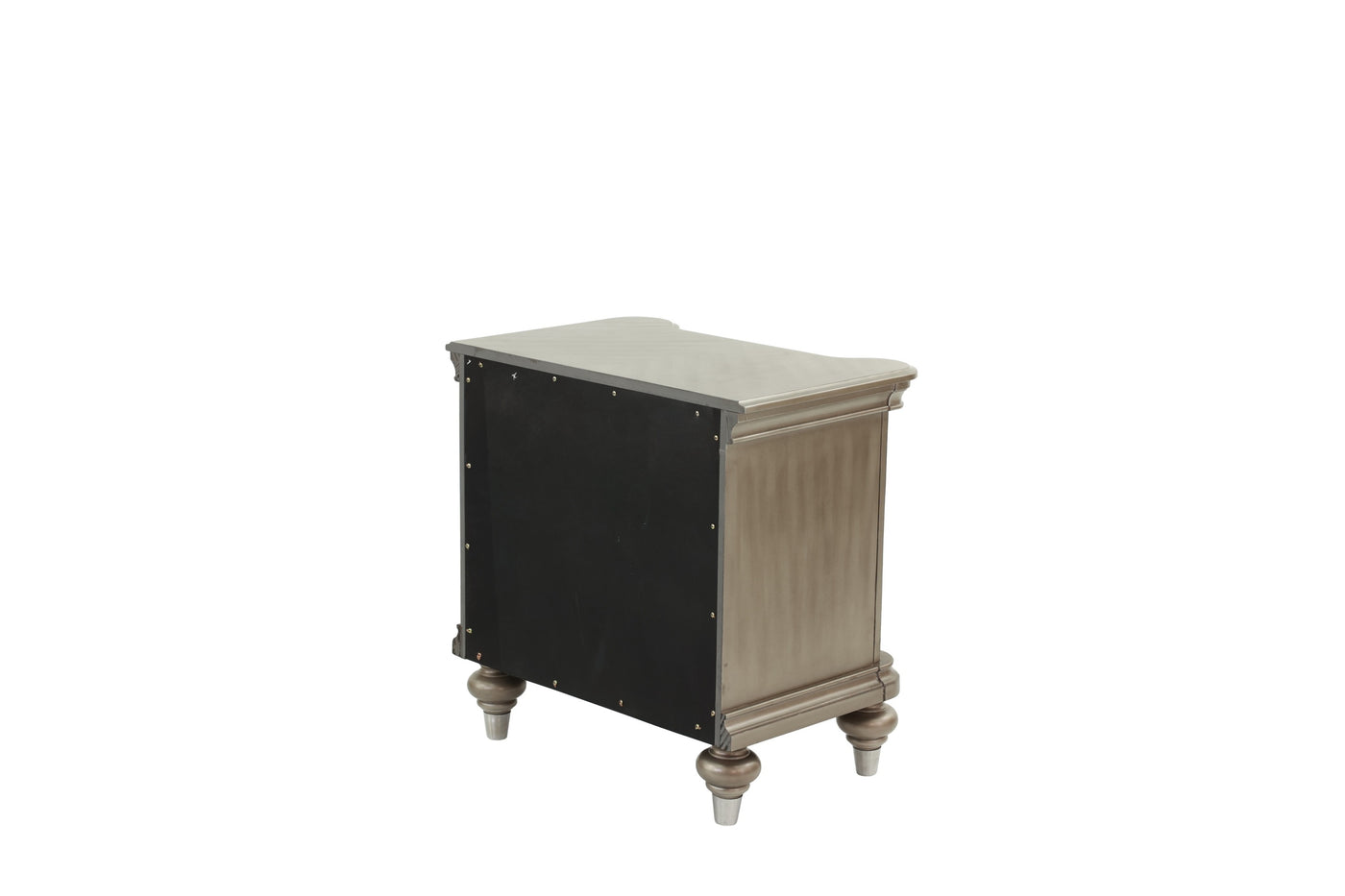 Ava Antique Silver / Champagne Finish Nightstand