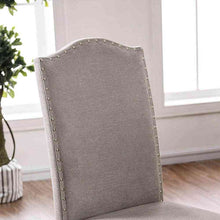 Martin Transitional Camel Back Side Chairs (Set of 2), Antique White & Gray