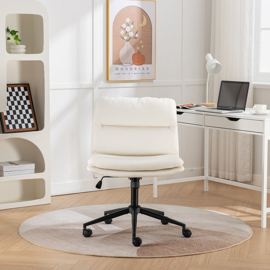 Bizerte Contemporary PU Leather Office Chair - White