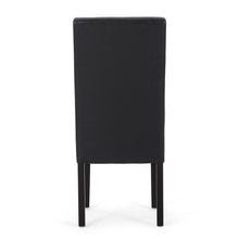 Faron Modern PU Leather Side Chairs (Set of 2) Black
