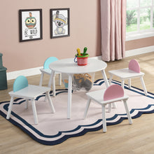 Bambino Kids Table & Chair Set with Hidden Storage – White