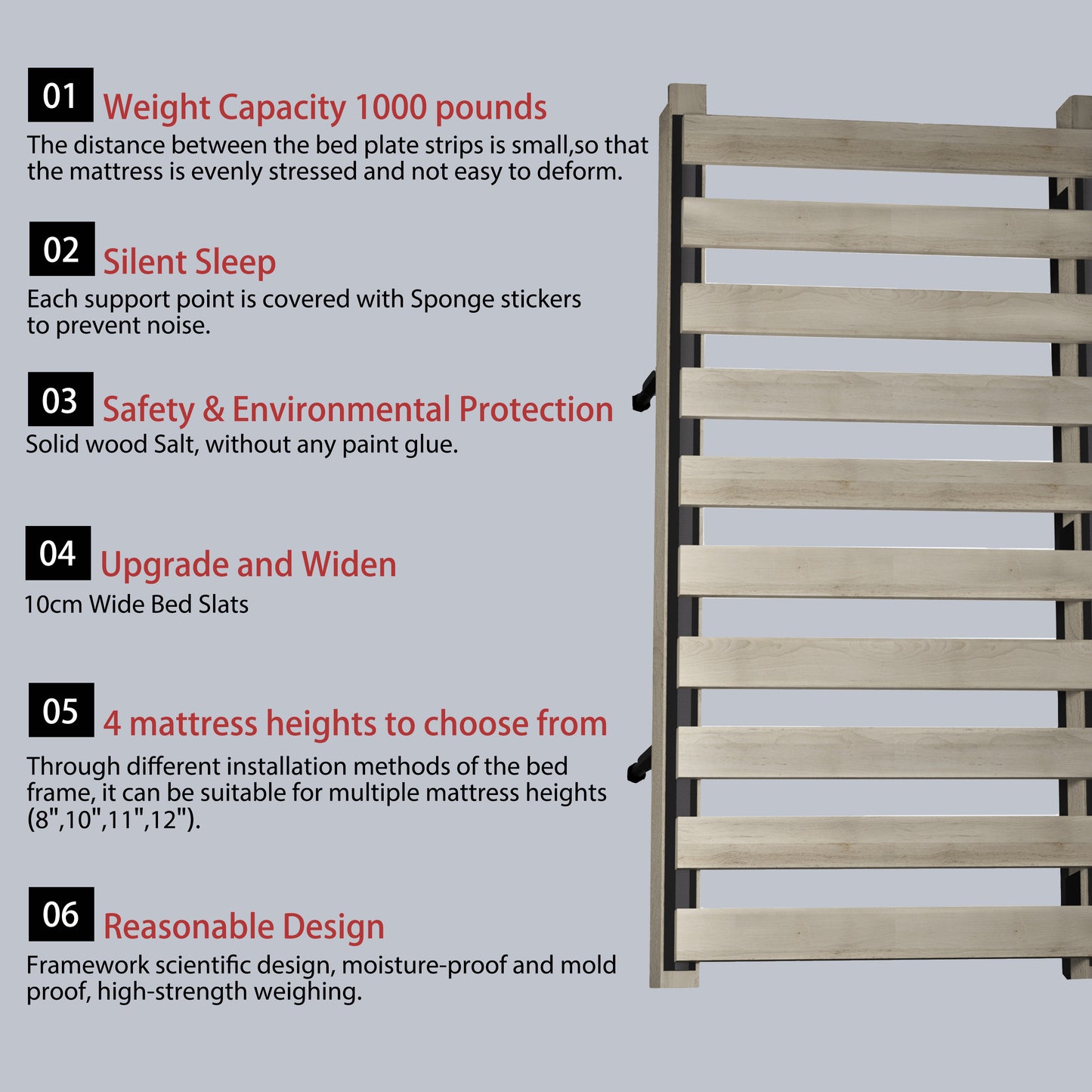 Calista Queen Platform Bed with Oversize Padded Headboard, Green