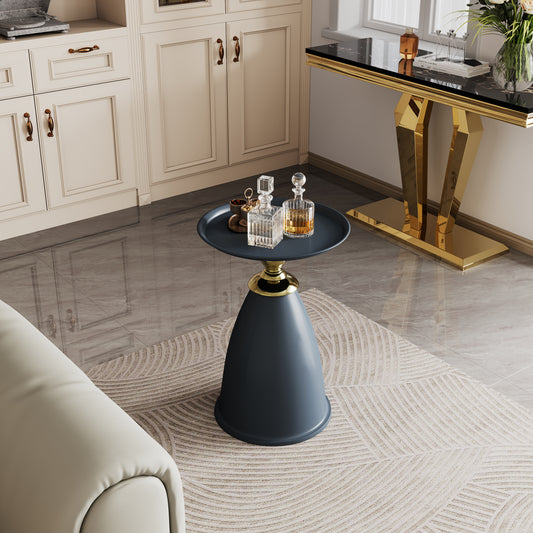 Liam Modern Minimalist Iron End Table - Black & Gold