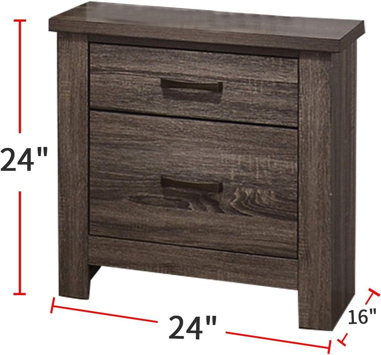 Sullivan Natural Finish Striking Wooden Nightstand