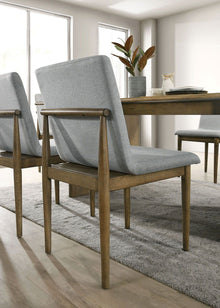 Ruby Mid-Century Modern Side Chairs Set of 2 Brown & Gray