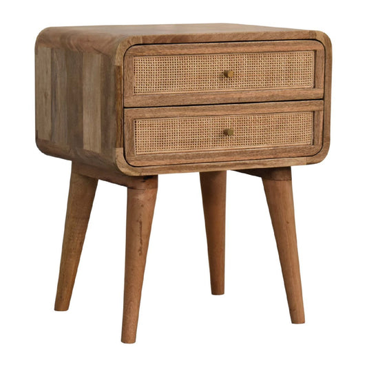 Floyd Close Knit 2-Drawer Nightstand with Rattan Drawer Front