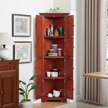 Carleton 72" 4-Tier Corner Cabinet, Cherry
