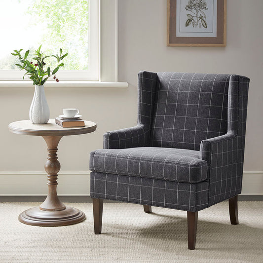 Decker Charcoal Gray Upholstered Accent Chair