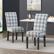 Faron Modern Upholstered Side Chairs (Set of 2) Blue