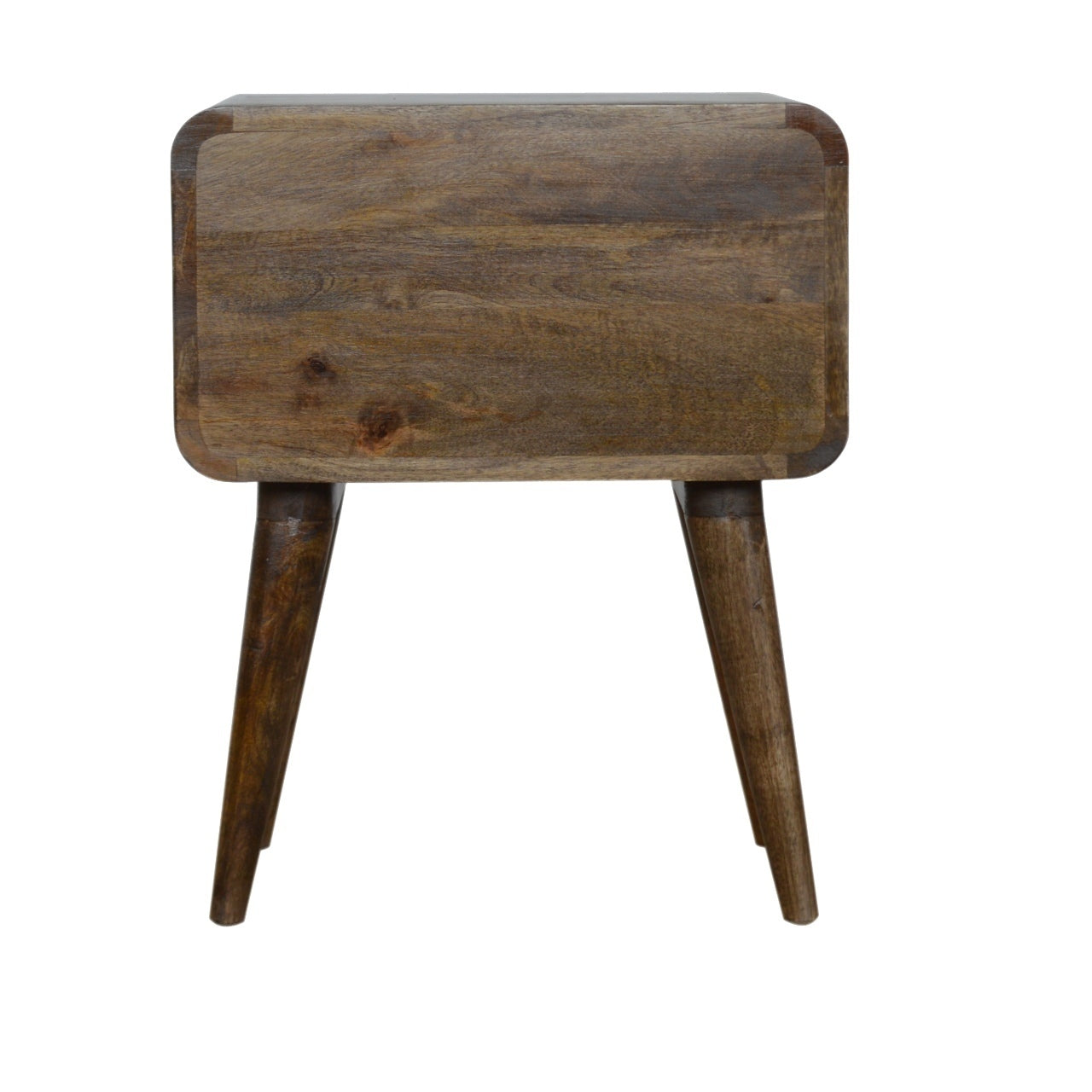 Eleanor Curved Classic Grey Washed Nightstand