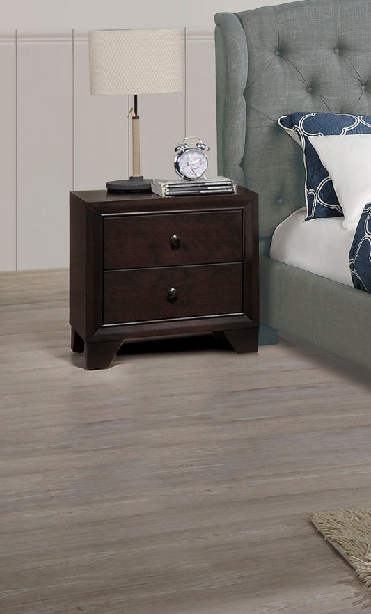 Kanepe Modern Bedroom Nightstand Brown Color Drawers Bed Side Table Rubberwood