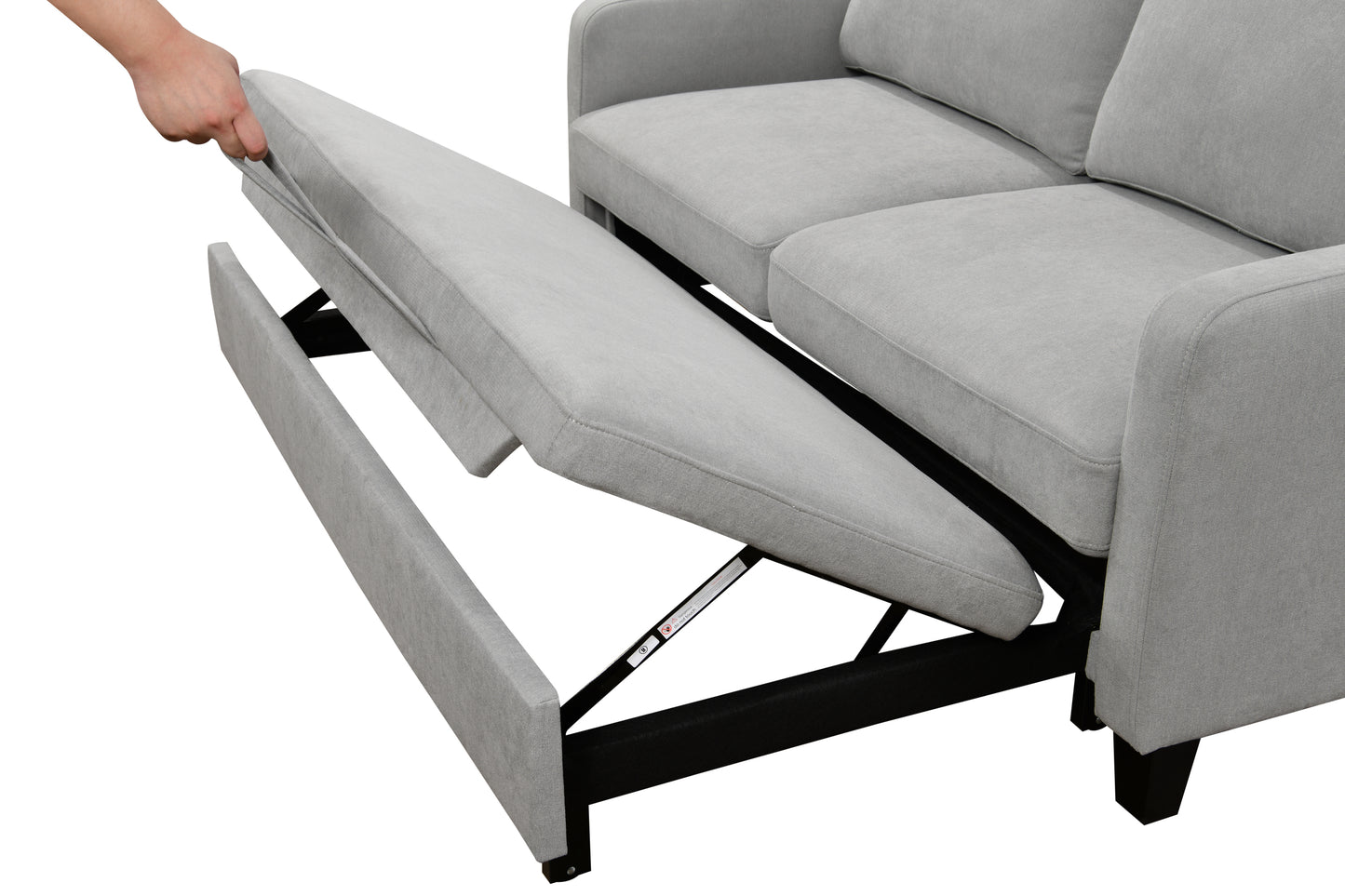 Stella 69" Modern Queen Sleeper Sofa - Light Gray Linen