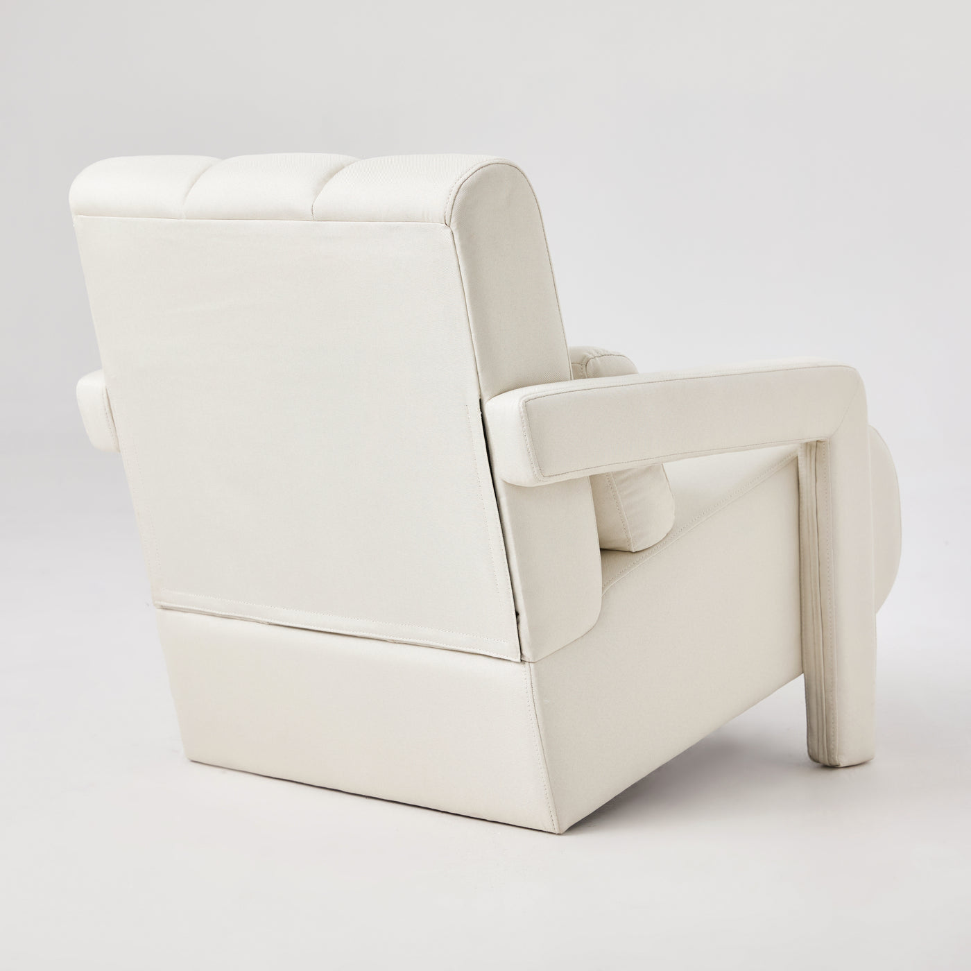 Pax Modern Beige Linen Accent Chair with Pillow