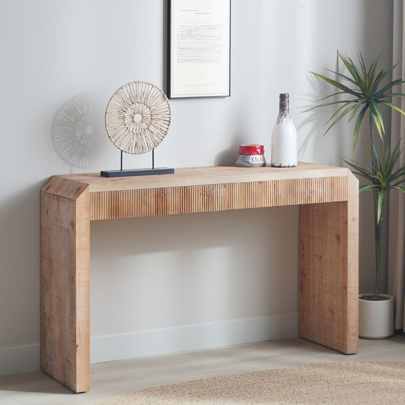 Evander Rustic Console Table with Drawer – Minimalist Design