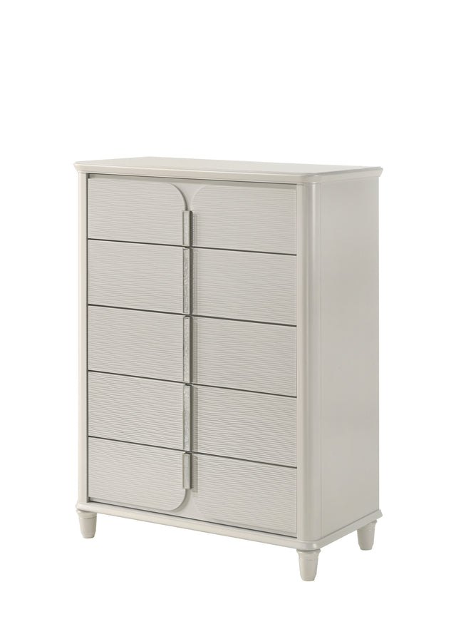 Laveda Pearl White Finish Chest