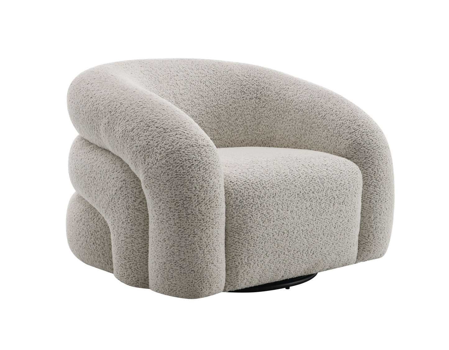 Irma Gray Boucle Chair W/Swivel