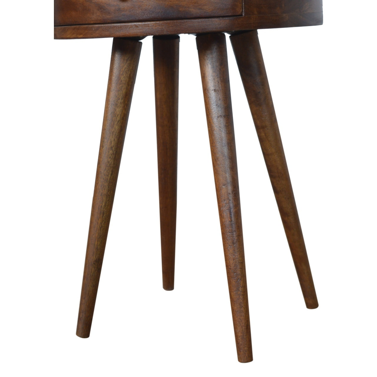 Faye Nordic Chestnut Circular Nightstand