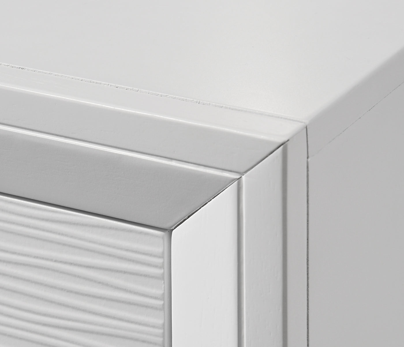 Noah Modern 2-Drawer White Nightstand