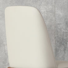 Perrin Modern PU Leather Dining Chairs with Solid Wood Legs, Light Gray