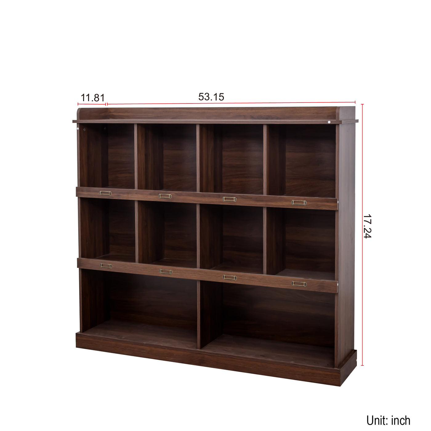 Anderson Wooden 10-shelf Bookcase,Walnut