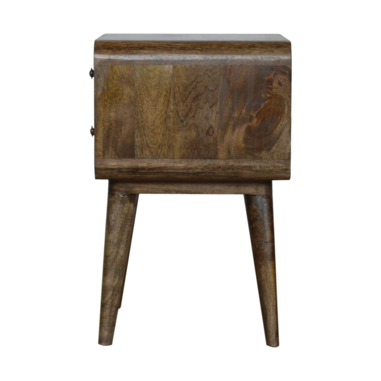 Eleanor Curved Classic Grey Washed Nightstand