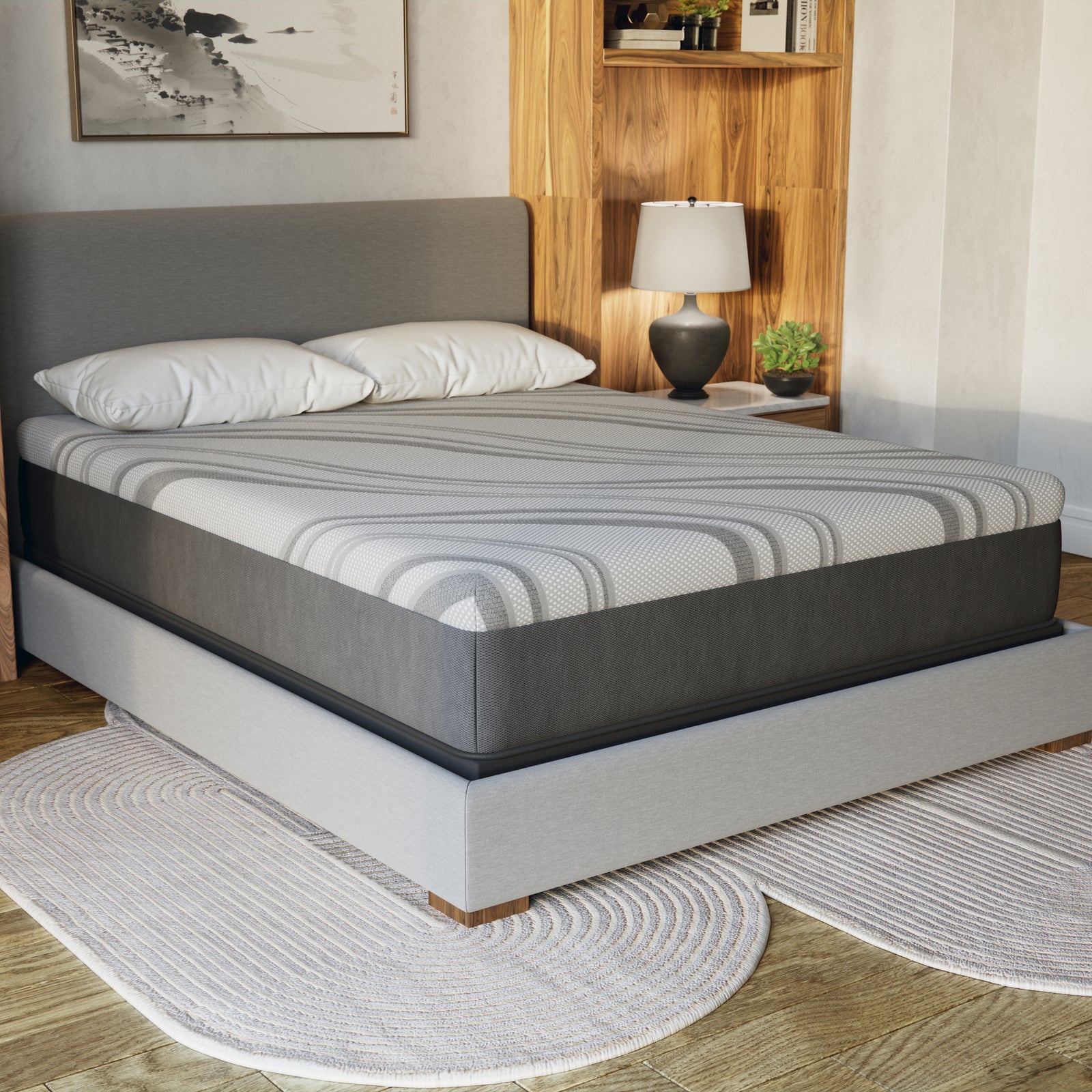 Diamond Pro Gel Memory Foam ultra cooling, responsive 12' Medium Feel (King), Greenguard Gold Certified, Made in the USA, White Label Ready