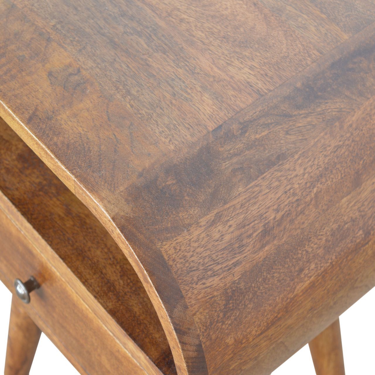 Lester Circular Nightstandstand in Chestnut