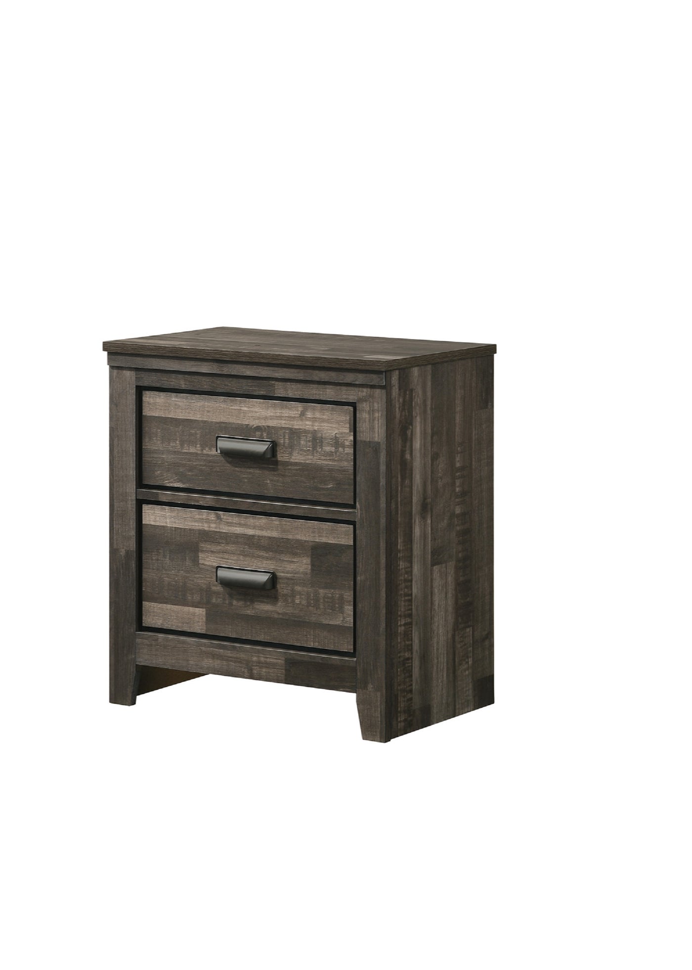 Mason Contemporary 2-Drawer Nightstand, Mixed Brown