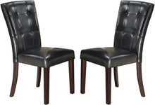 Bali Contemporary Leatherette Parson Chairs (Set of 2) - Black