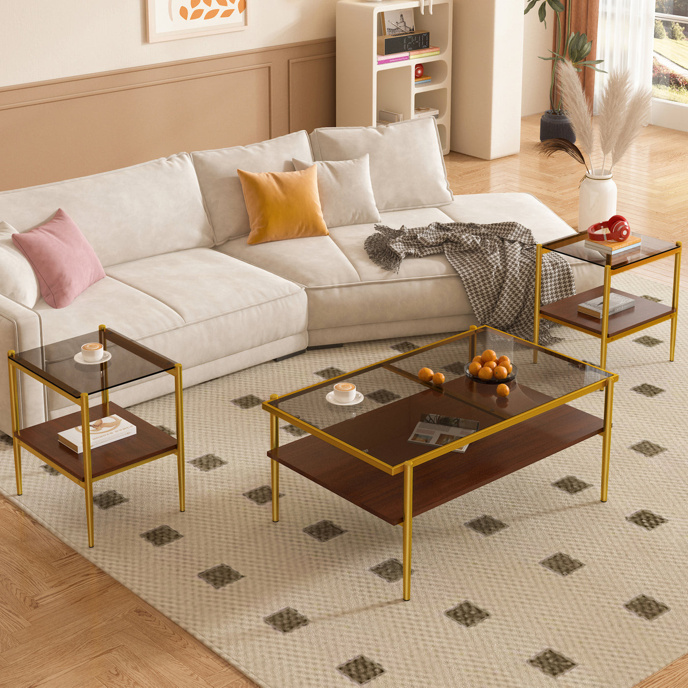 Langston Modern 3-Piece Accent Table Set