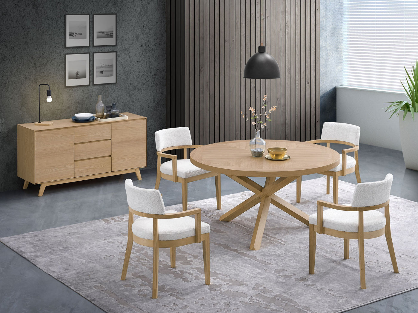 Kasem Oak Finish Server