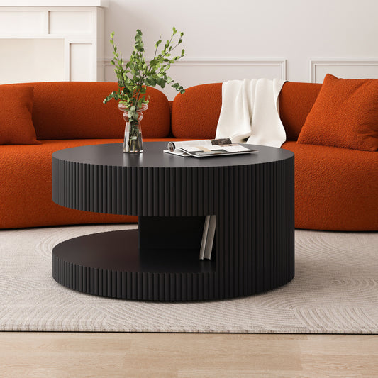 Sandy 31.5'' Round Coffee Table, Black
