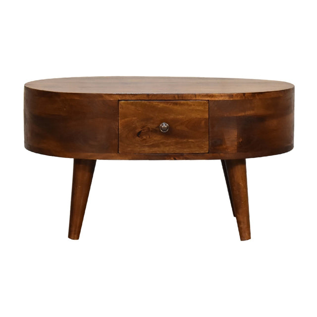 Rita Mini Chestnut Rounded Coffee Table