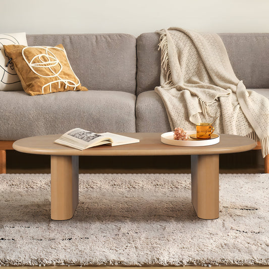 Delfina Modern 51" Coffee Table, Natural