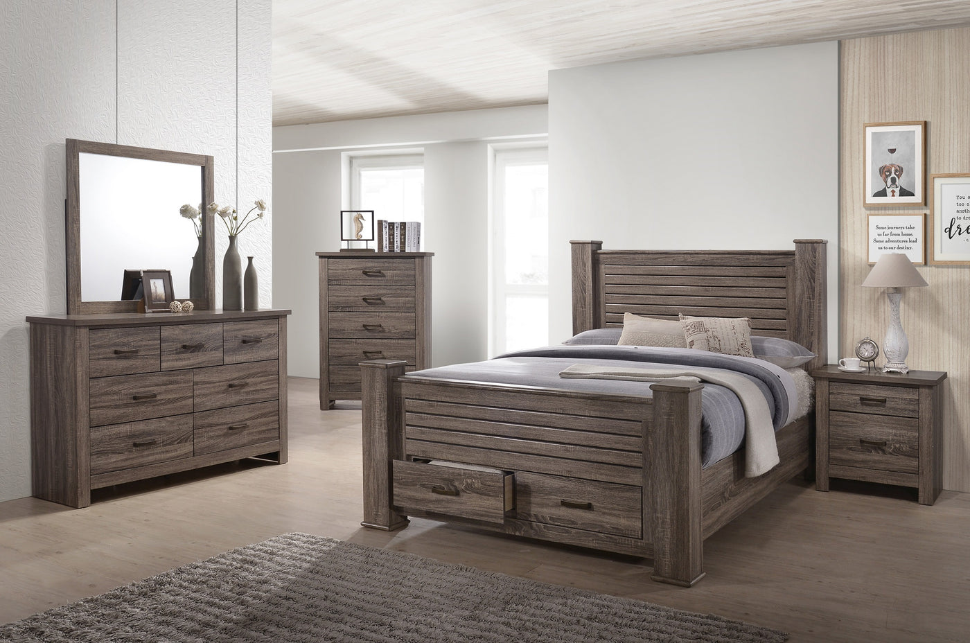 Sullivan Natural Finish Striking Wooden Nightstand