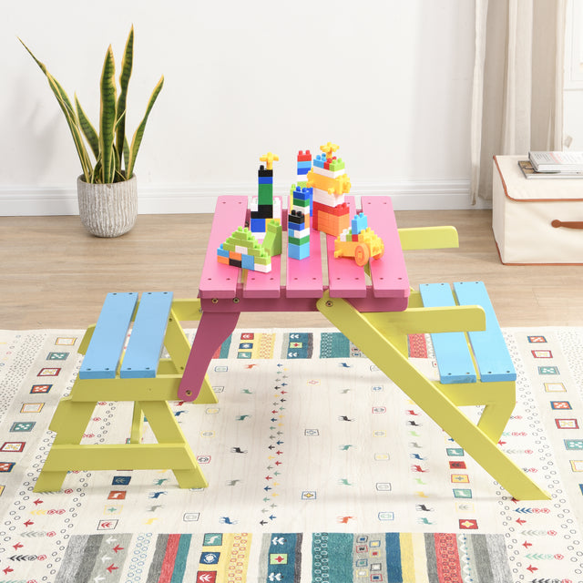 Skye & Rosie Kids Table & Chair Set – Blue & Pink