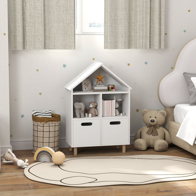 Haven House Kids Bookshelf & Toy Organizer – White