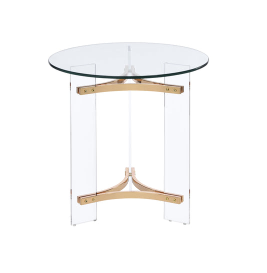 ACME Sosi End Table, Gold Finish  LV01084
