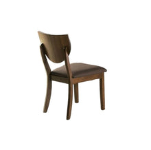 Julia Mid-Century Modern Side Chairs Set of 2 Walnut & Chocolate